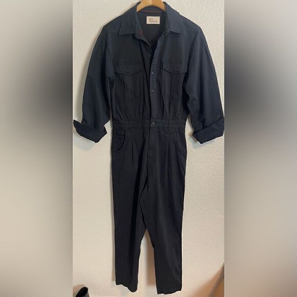 10.11 Studios Denim Button-Up Jumpsuit with Pockets in Black NWT! - Picture 2 of 9